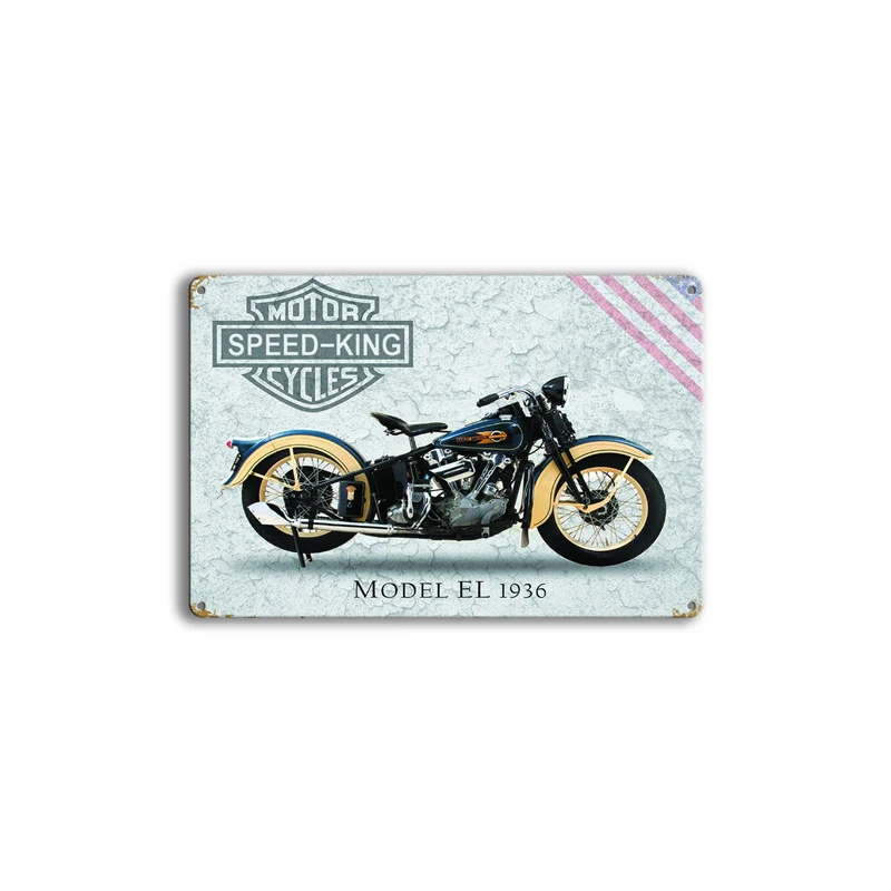 

Promotional Cheap Vintage Metal Outboard Motorcycle Car Tin Sign for Coffee Wall Decoration vintage decor posters