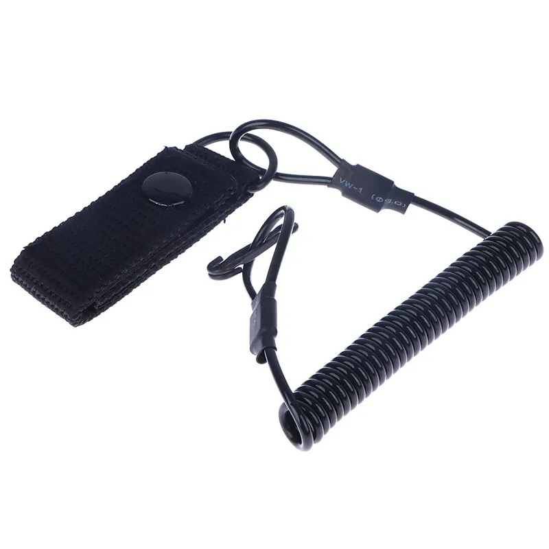 

New Anti-lost Elastic Lanyard Rope Military Spring Safety Strap Flashlight Safety Rope Keychain Strap Hunting Accessories