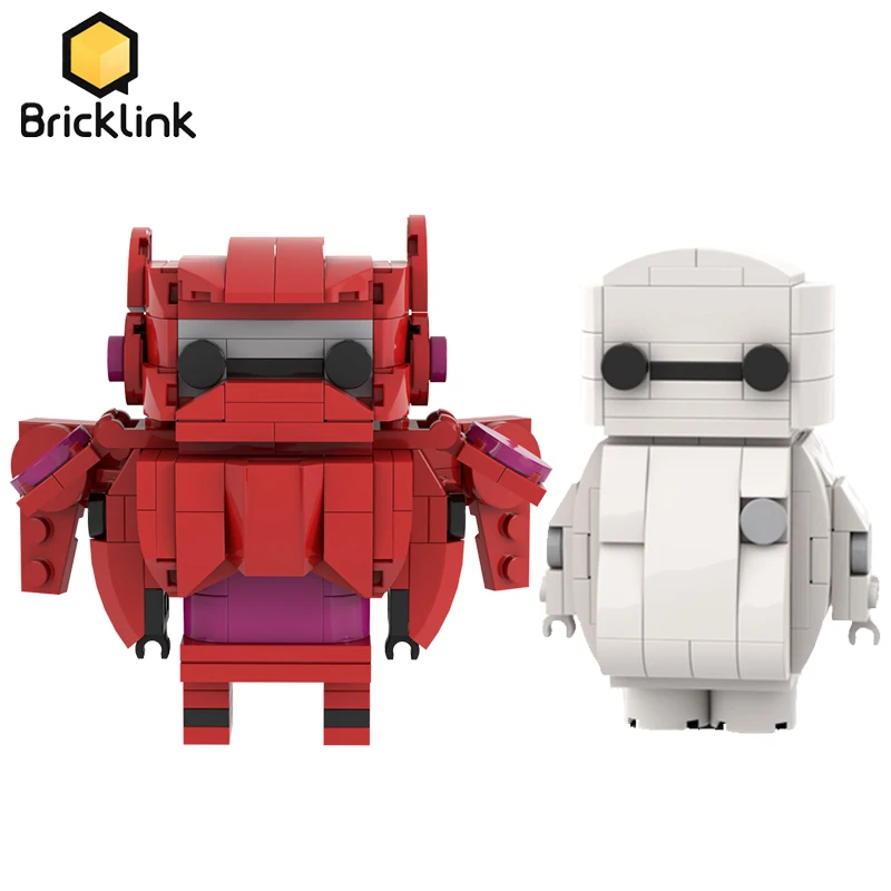 

Bricklink MOC Action Figures Baymaxs Technical Robot Movie Large Hero 6 Brickheadz Set Building Blocks Kid Toys Christmas Gifts