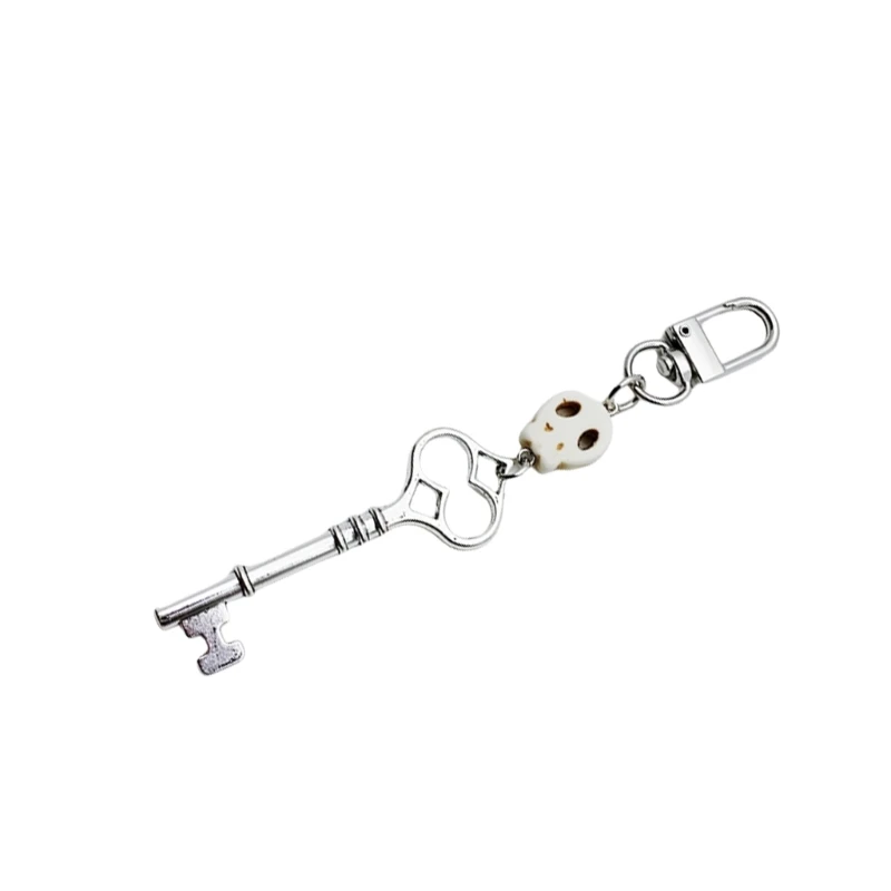 Стильный брелок с головкой-скелетом изящный в форме сердца для любителей моды