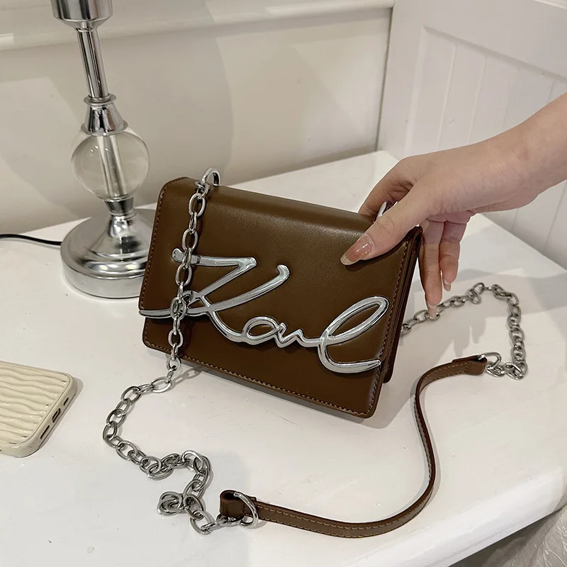Small Square Bags for Women 2023 New Letter Fashion Shoulder Bag Woman High Quality Unusual Leather Chain Cute Crossbody Bags