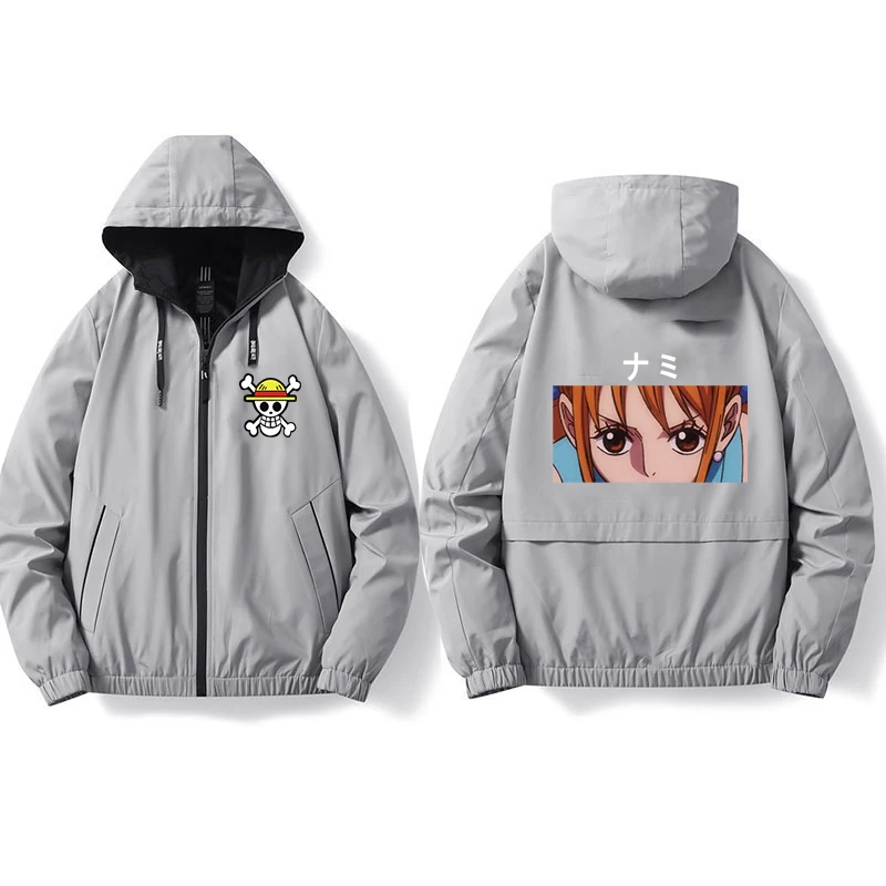 Japanese Anime Zip Up Hoodie Print Mens Jacket Daily Fall Winter Windbreak Coat Long Sleeve Graphic Sweatshirt Pullover