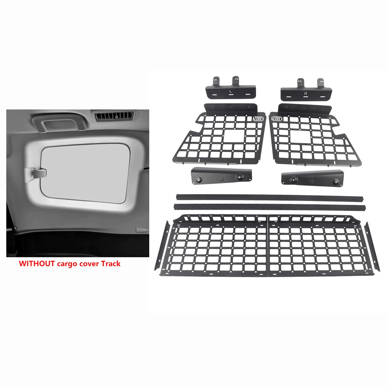 

Модульная панель Molle, органайзер для багажника, алюминиевые багажники для Mitsubishi Pajero V80 V93 V95 V97 V98 2007-2021, 5-дверные