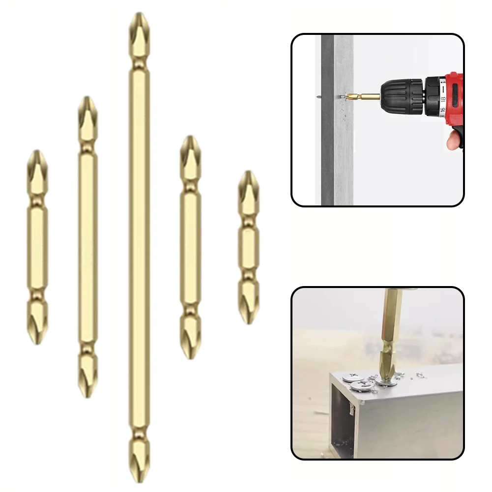 

Efficient and Reliable 5 Piece Double Head PH2 Alloy Steel Hex Shank Screwdriver Bit Set for Electric and Hand Tools