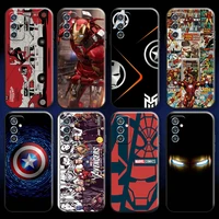 marvel avengers iron man for xiaomi redmi 9 9c 9a 9at 9i phone case back liquid silicon black coque carcasa silicone cover