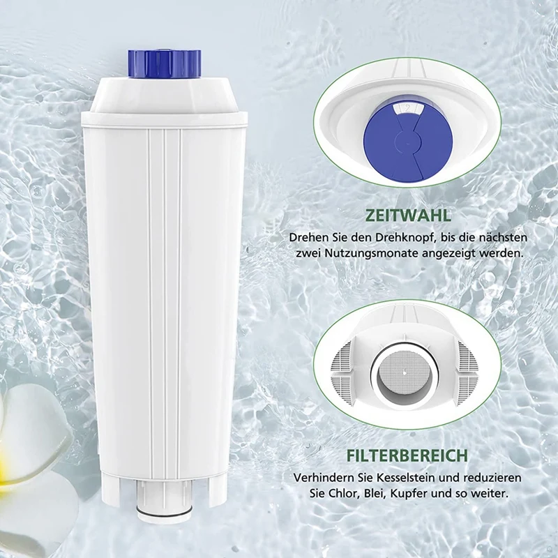 6-паковочный фильтр для кофемашины Delonghi Dlsc002 Фильтр Ecam Esam Etam Bco Ec с смягчателем