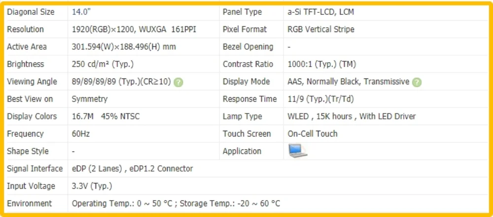 N140JCN-EEK N140JCN EEK FHD 1920x1200 14.0 дюймовый экран ноутбука ЖК-экран IPS без сенсорной панели 60
