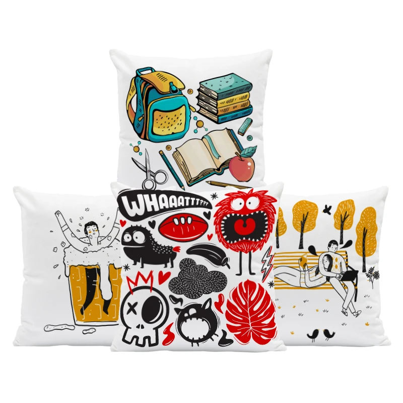 

Прямая поставка с фабрики, наволочка для подушки, кошка на удачу, мяу, цветок, мочалка, кимоно с принтом рыбы, декоративные наволочки, домашни...