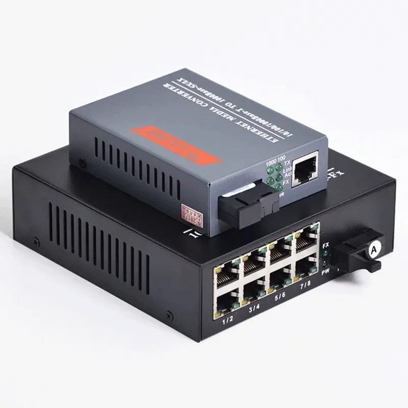 

Hot Product 8*100/1000M RJ45 Port And 1*1000M Gigabit Fiber Port Media Converter