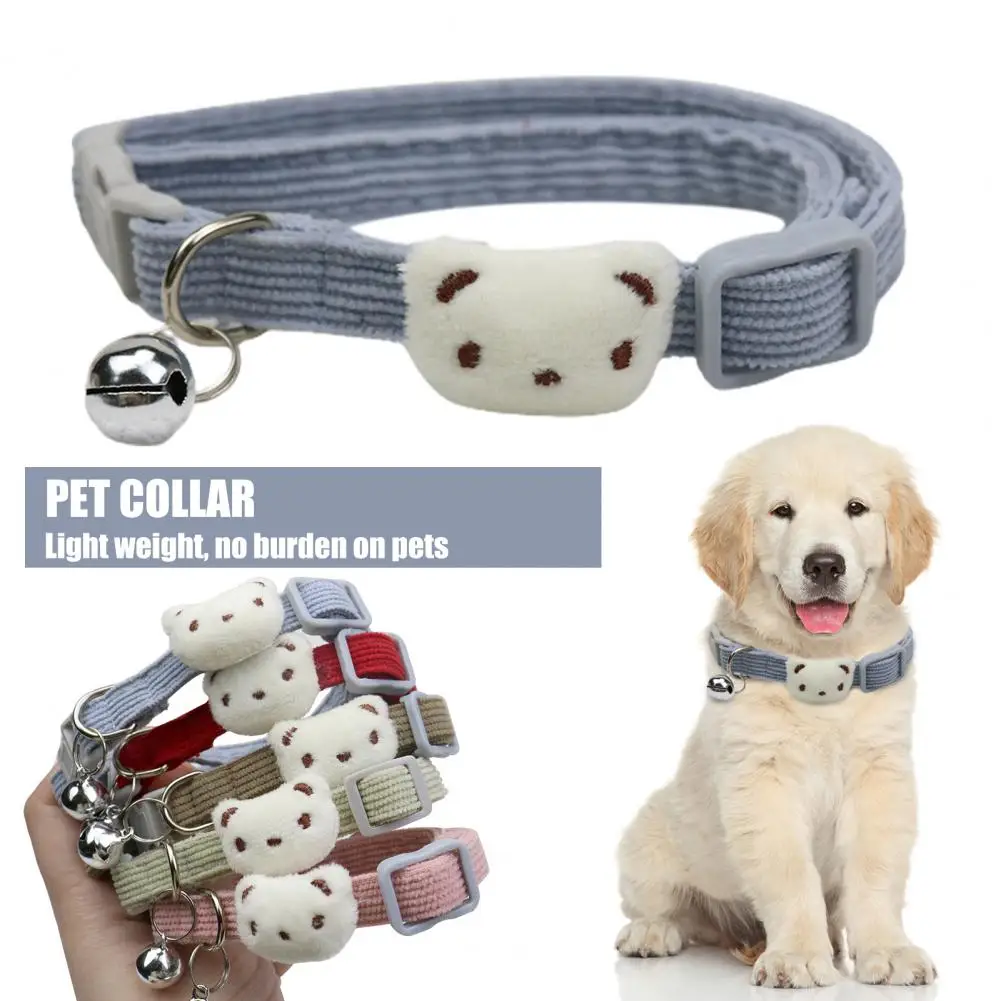 

1Pc Cute Bell Collar Adjustable Buckle Cat Collar Pet Supplies Adjustable Collar Cat Necklace Pet Bell Toy Dog Cat Accessories
