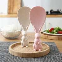 rabbit vertical rice spoon household non stick rice spoon creative cute rice spoon rice cooker rice shovel can stand