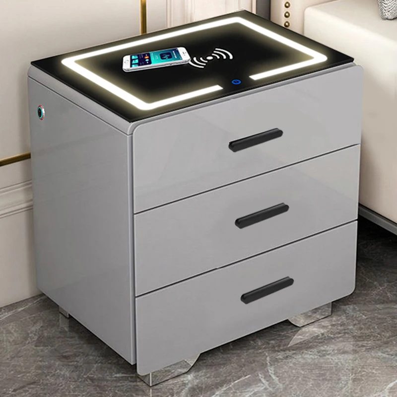 

Умная прикроватная лампа T50CG, столик для спальни, бесшумные прикроватные столики, маленькая кухонная утварь, домашняя мебель