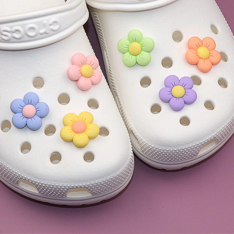 

Croc шармы DIY цветные цветы модные милые качественные шармы для обуви дизайнерские красивые украшения для обуви для девочек