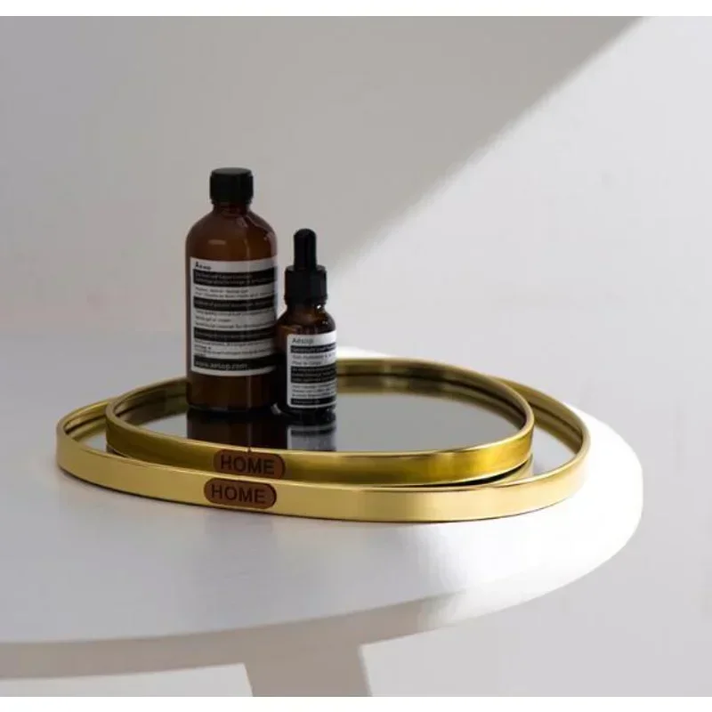 Новый легкий роскошный поднос для хранения зеркал украшение дома настольный