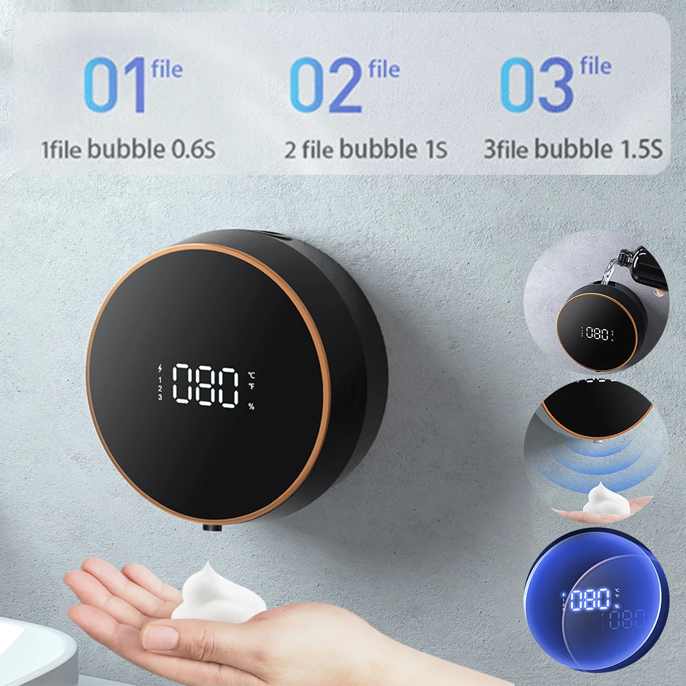 

Настенный автоматический дозатор мыла, Бесконтактный дозатор мыла, водонепроницаемый USB Перезаряжаемый диспенсер мыла