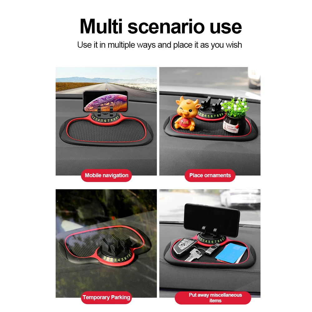 Многофункциональный автомобильный Противоскользящий коврик держатель телефона