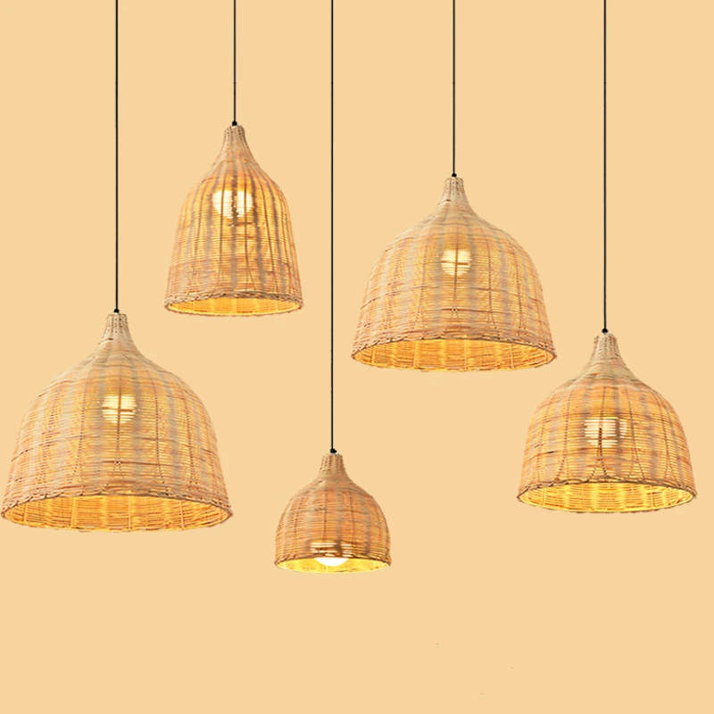 

Southeast Asia Rattan Pendant Lights For Dining Room Bedroom Restaurant Bar Decor Loft Hanging Lamp E27 Luminaire Suspension