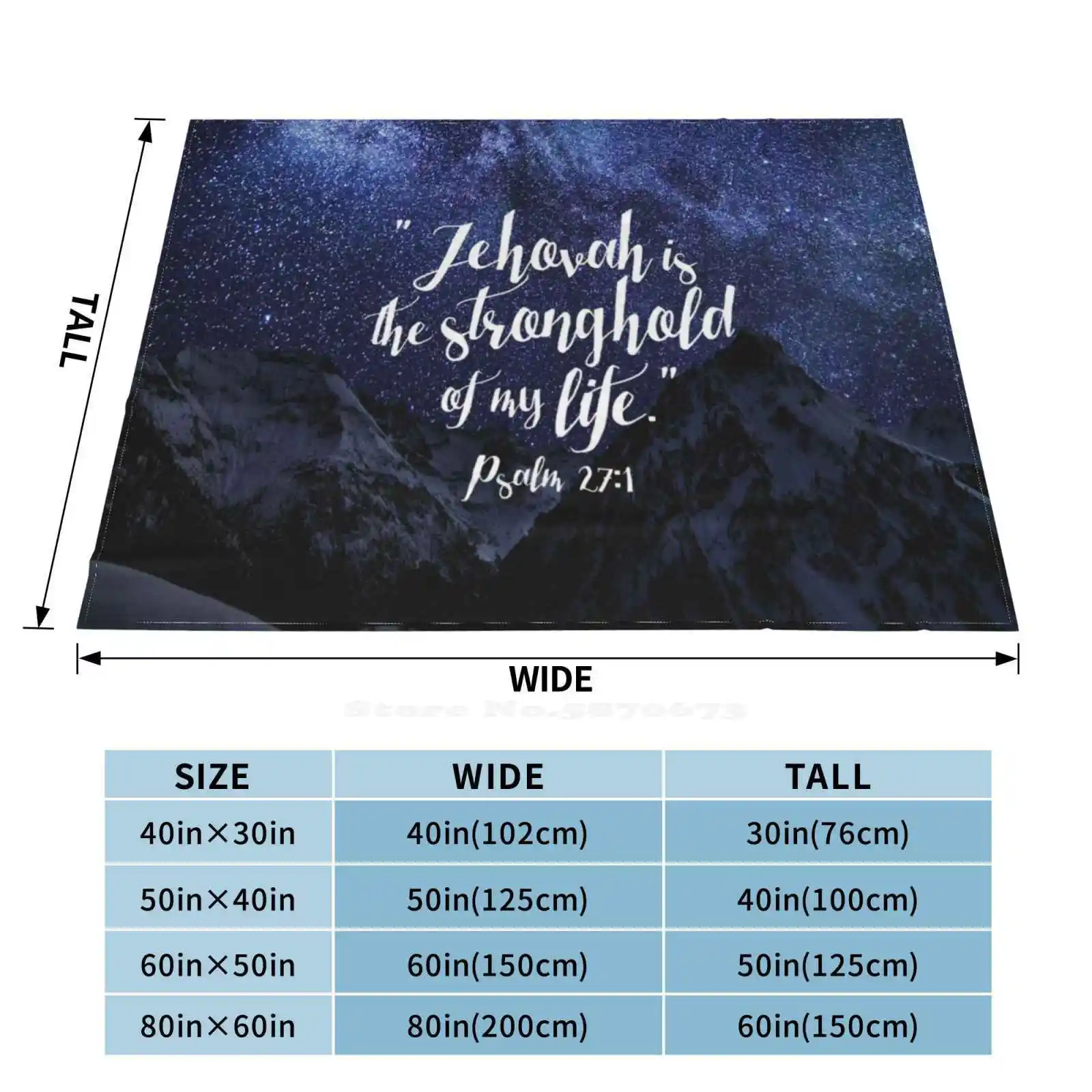 Jehovah Is The Stronghold Of My Life Низкая цена Новая новинка с принтом Модное мягкое теплое