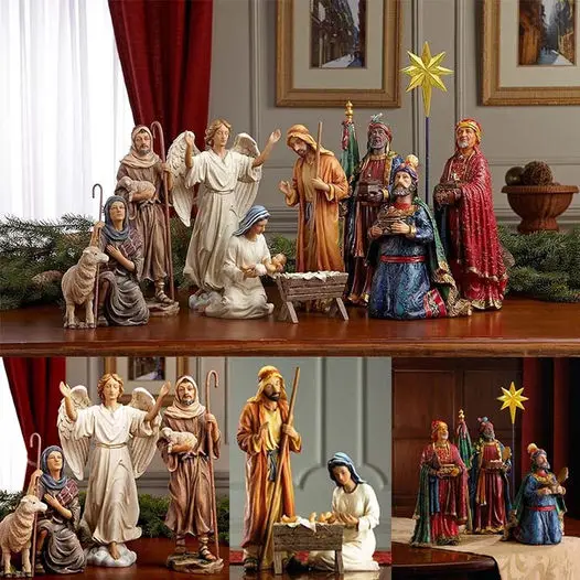 

Подарки три короля, реальная жизнь, Набор рождественских фигурок Рождества, рождественские статуи рождественской тематики, рождественские украшения, украшения для дома