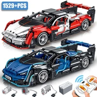 technical 1529pcs saber remote control racing car model building blocks with motors engine sport car bricks toys for children