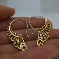 fashion creative design hollow metal irregular wings earring trendy temperament womens earrings anniversary party gift jewelry