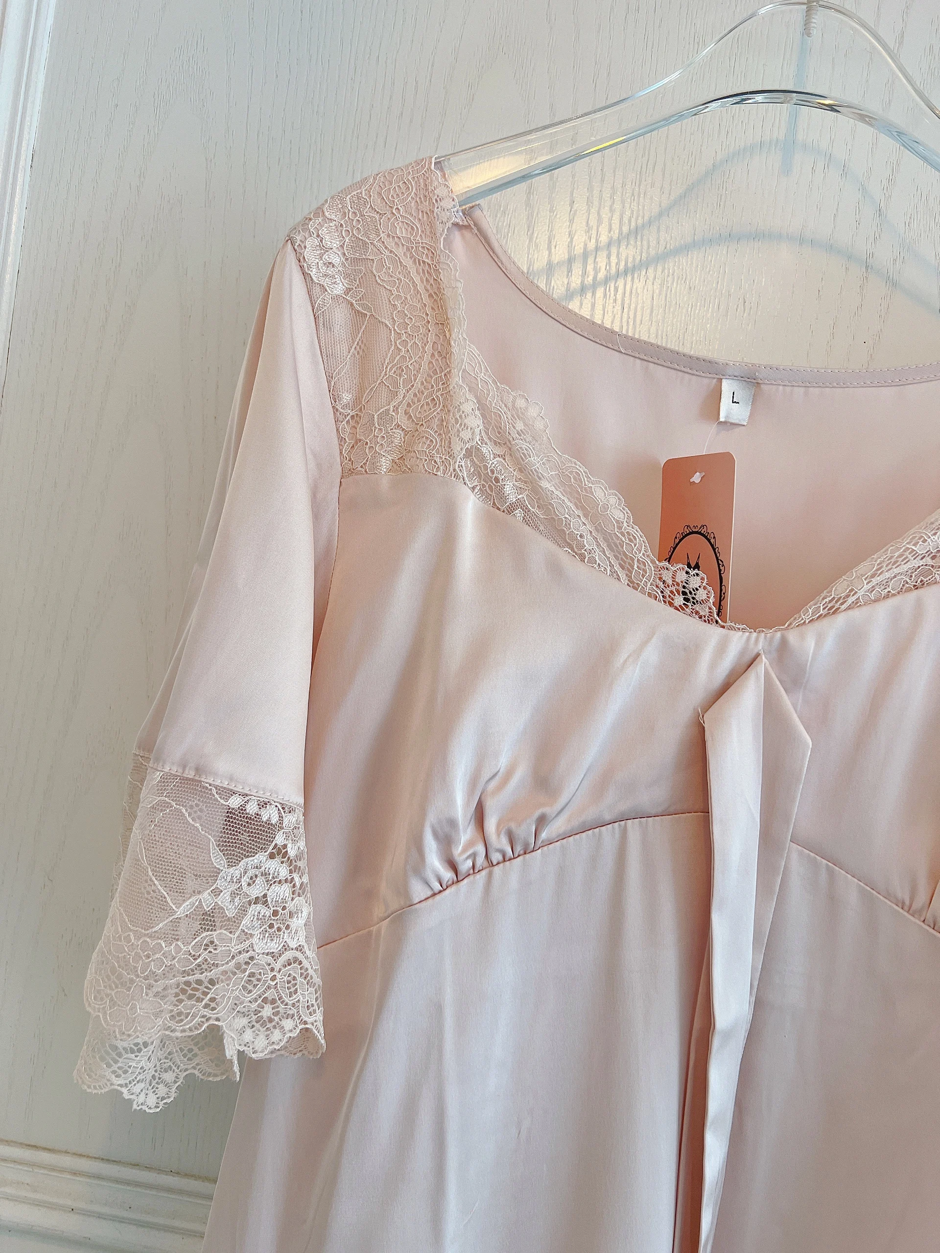 Роскошная светильник нная Летняя женская кружевная ночная рубашка дворца с