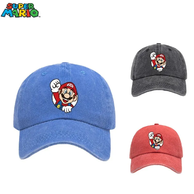 

Kawaii Super Mario Bros. cartoon animation peripheral cute casual sunshade baseball cap men and women peaked cap holiday gift