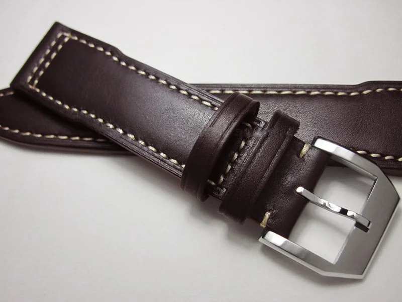

dark brown cowhide Watch Strap 20 21 22mm Handmade Watch Accessories Band Genuine Leather Watchbands replace for iwc series
