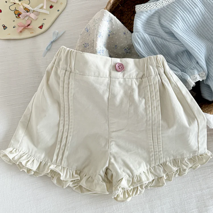 Летние шорты для девочек новинка 2024 детские корейские версии универсальные