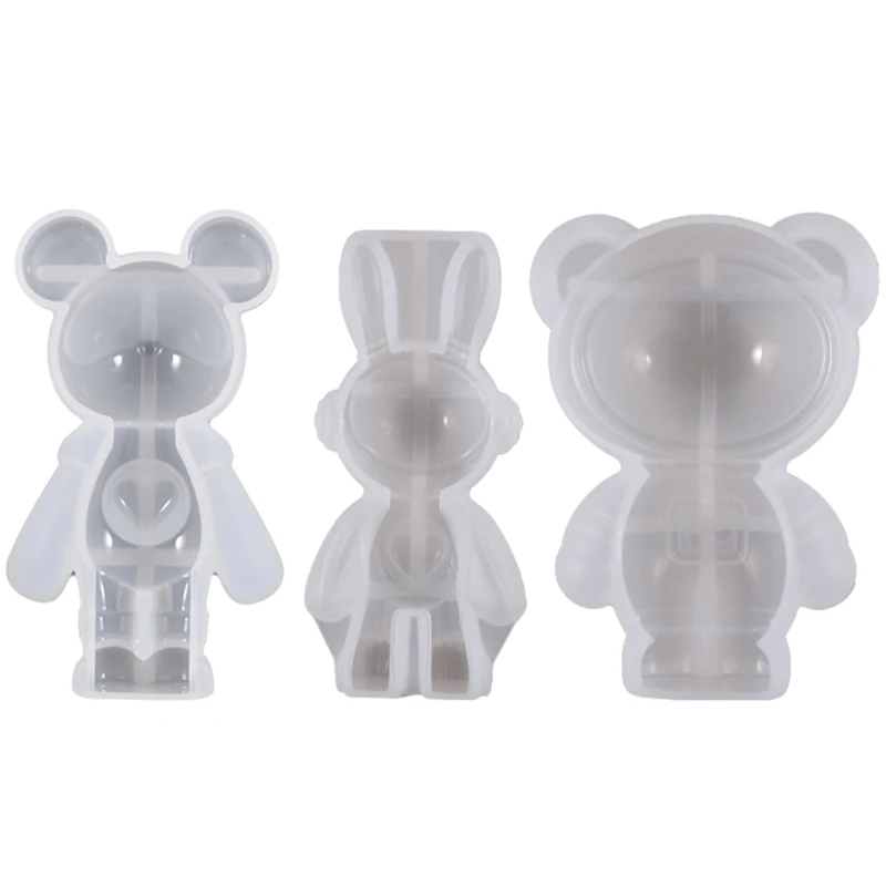

Эпоксидная смола XXFD, декоративная форма в виде медведя для самостоятельного изготовления украшений, подвеска, 3D форма в виде медведя, кроли...