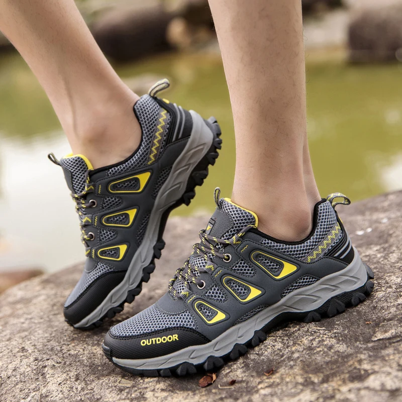 Outdoor hiking shoes mesh cloth shoes for spring and summer refreshing and breathable