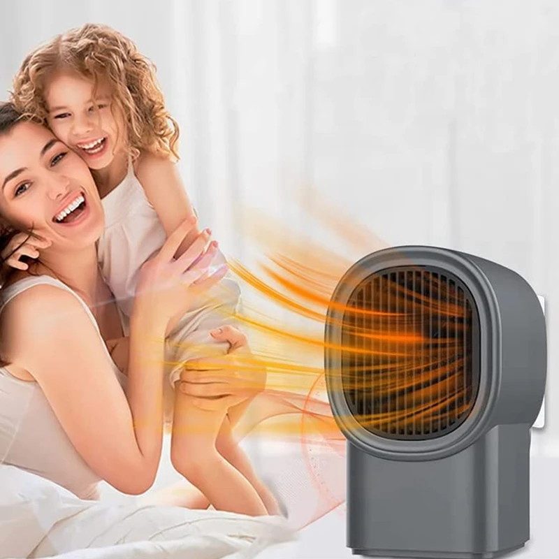 

Electric Small Space Heater - Portable Electric Heater With Thermostat,2 In 1 Personal Room Heater Car Heater US Plug