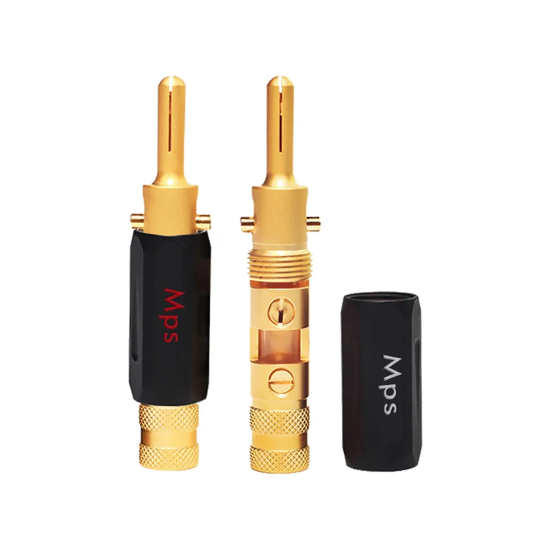 HiFi MPS Black wolf HiFi динамик банановые штекеры латунный аудио разъем 24K 10u позолоченный усилитель динамик Кабельный разъем