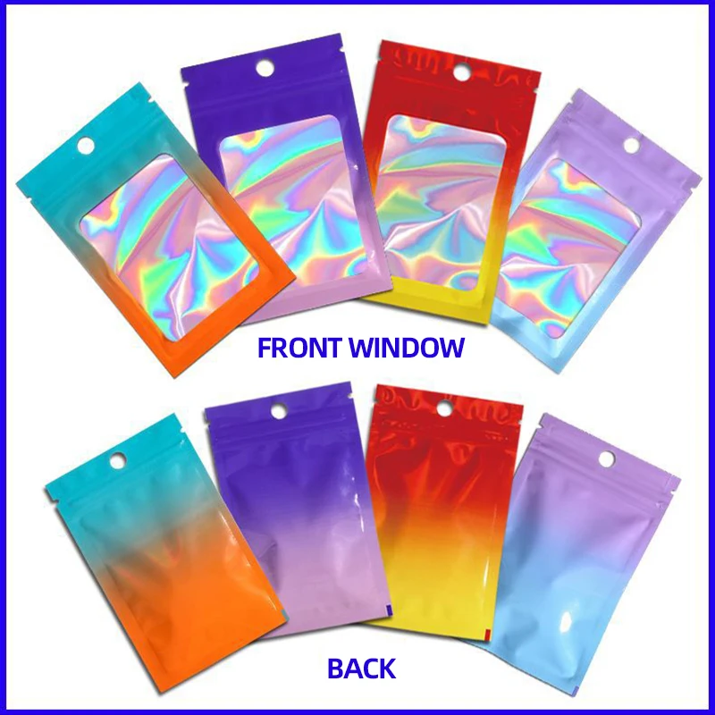 50 шт. голографические пакеты для хранения носков и нижнего белья |