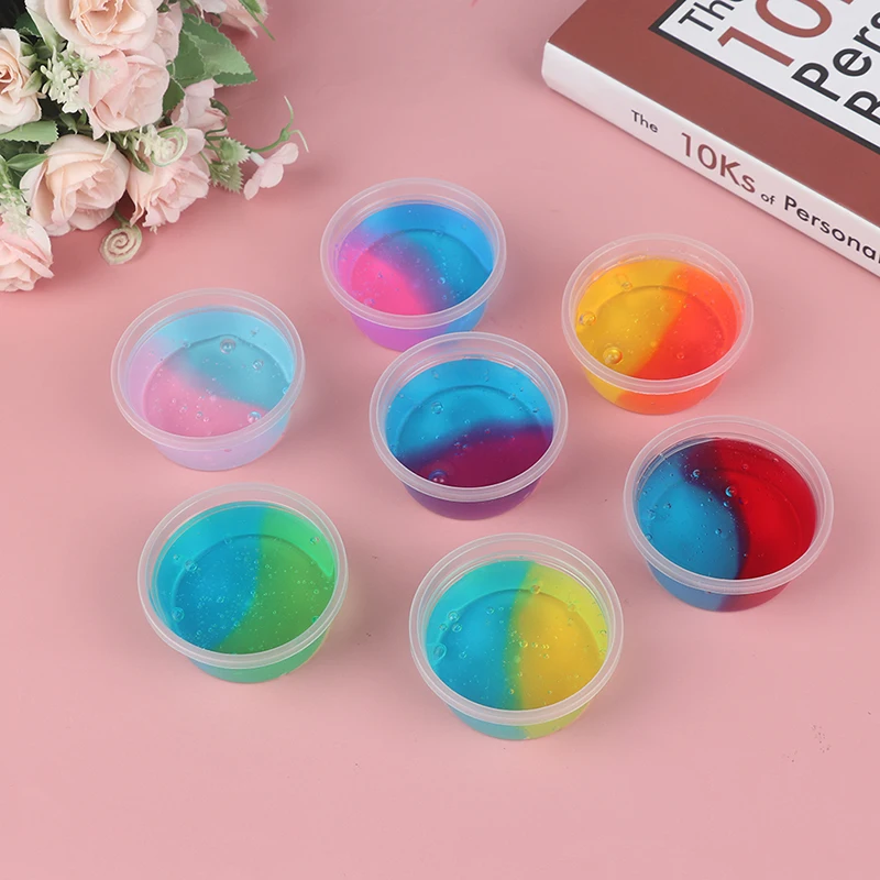 

Слайм 60 мл, забавная яркая прозрачная кристальная детская игрушка для снятия стресса