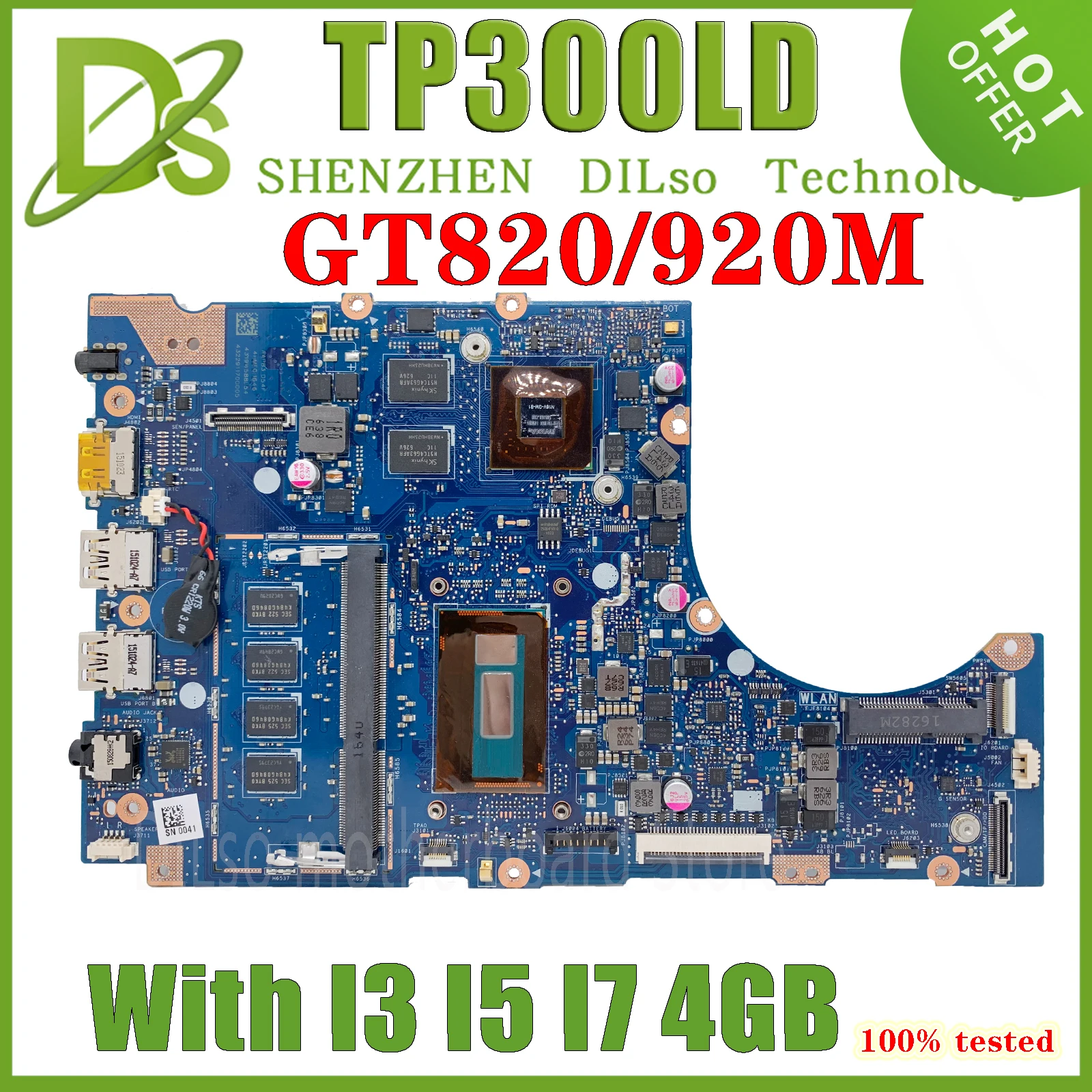 TP300LA_MB материнская плата для ноутбука ASUS TP300L TP300LD TP300LA TP300LJ TP300LAB Q302L материнская плата 100% протестированная I3 I5-5200U I7 4G
