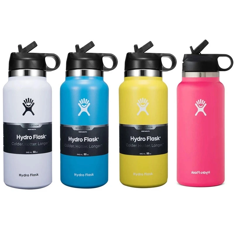 

Stainless steel hydro sports water bottle vacuum thermos Kawaii hydro flask straw cover thermos