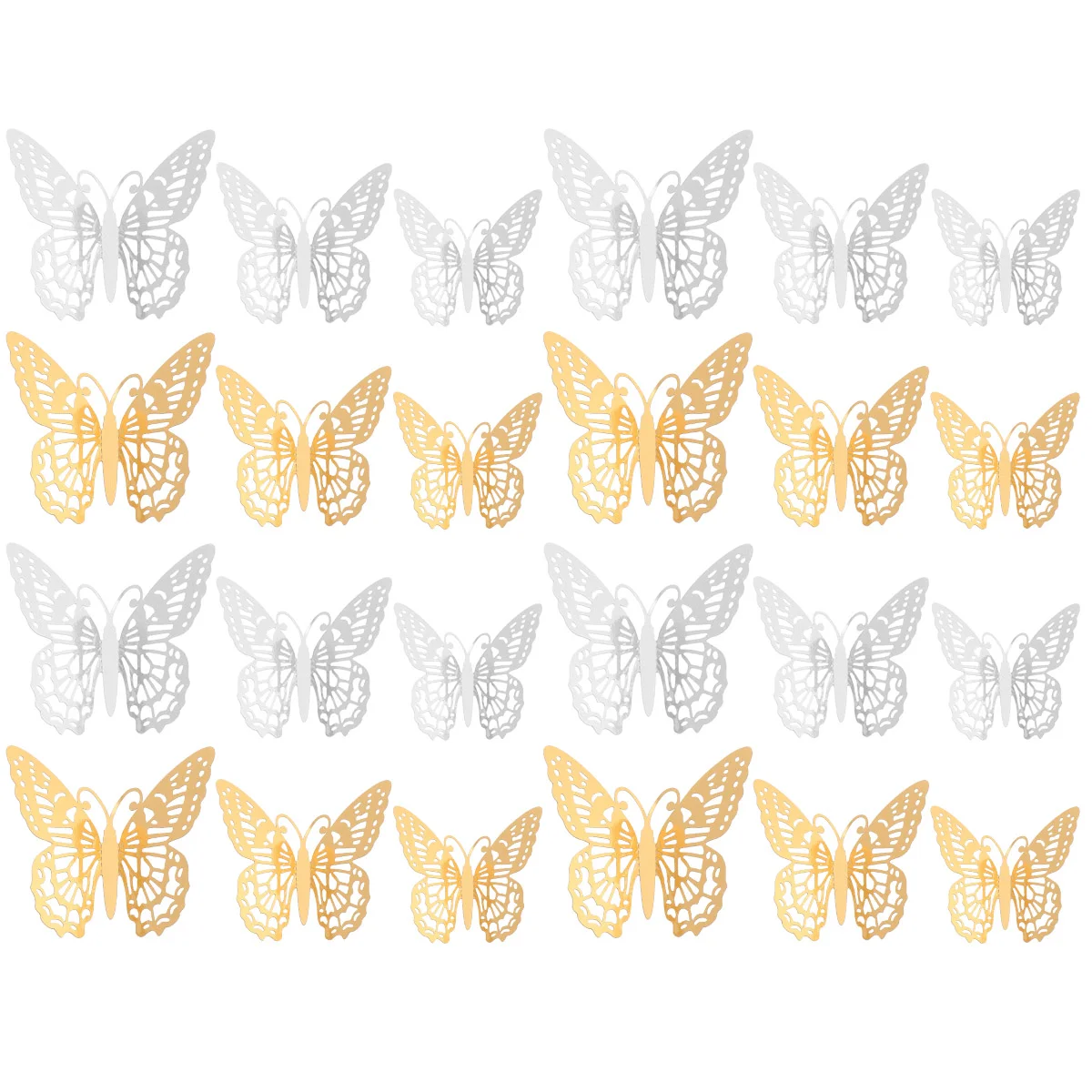 

24pcs Wall Sticker Various Hollow-out Butterflies Sticker Wall Sticker for Home Bedroom Wall Home decor
