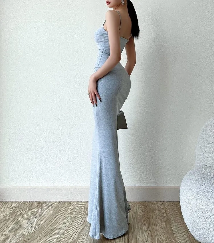 

Сексуальное платье-скимпер y2k с открытой спиной, вечерние летние платья макси для женщин, женское облегающее платье для ночного клуба, розов...