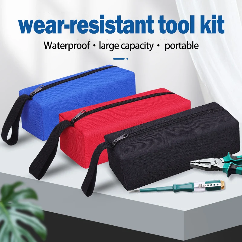 

HILIXUN Hardware Kit Handheld Thickened Parts Bag Multifunctional Oxford Cloth Maintenance Electrician Waterproof Storage Bag