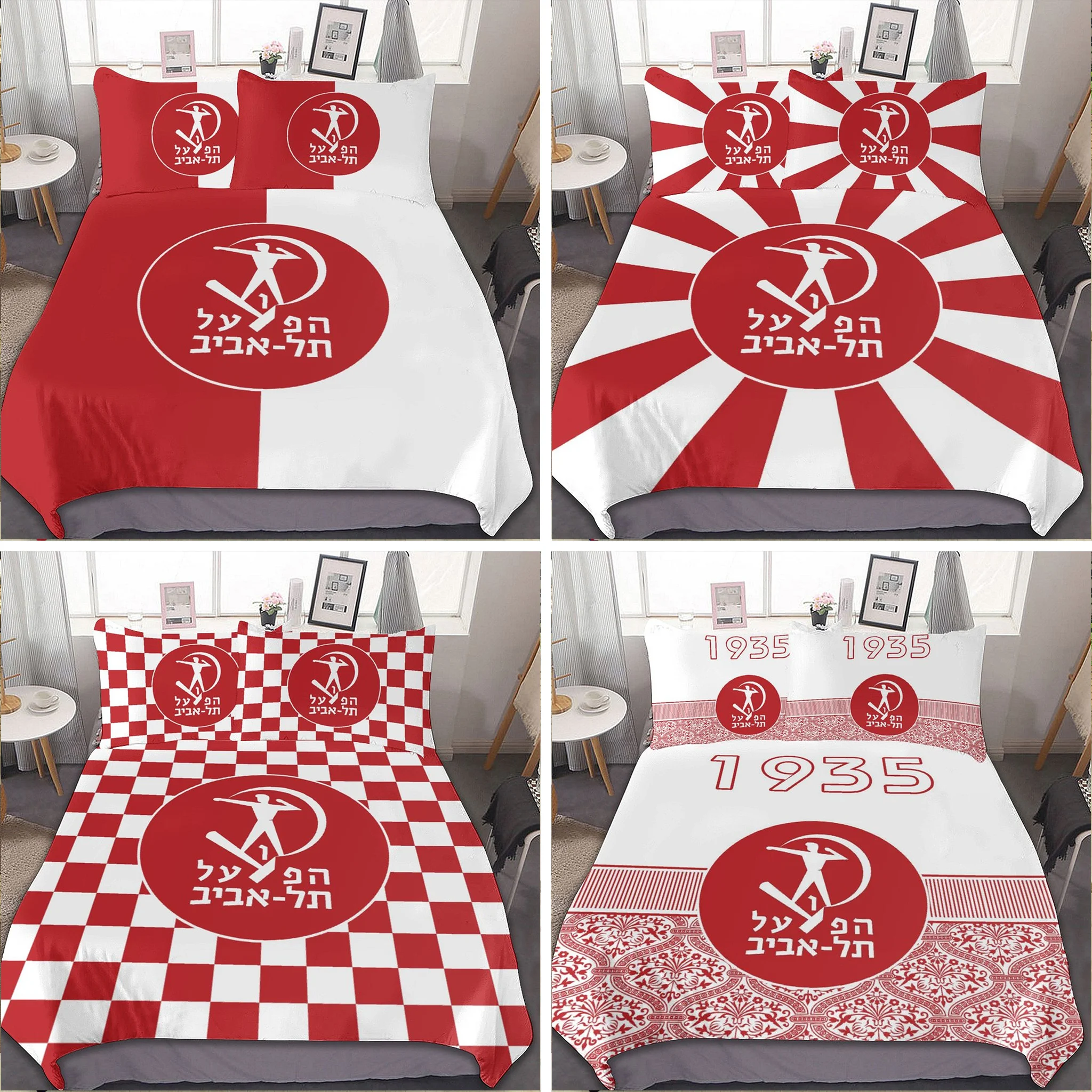 

3D Printed Hapoel Tel Aviv Bc Bedding Set Pillowcase Duvet Cover Double Twin Full Queen King Adult Kids Bedclothes Quilt Cover