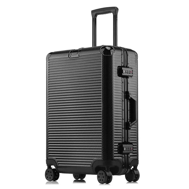 High Capacity Creative Rolling Luggage Spinner Suitcase On Wheels Cabin Trolley Aluminum Frame Travel Bag