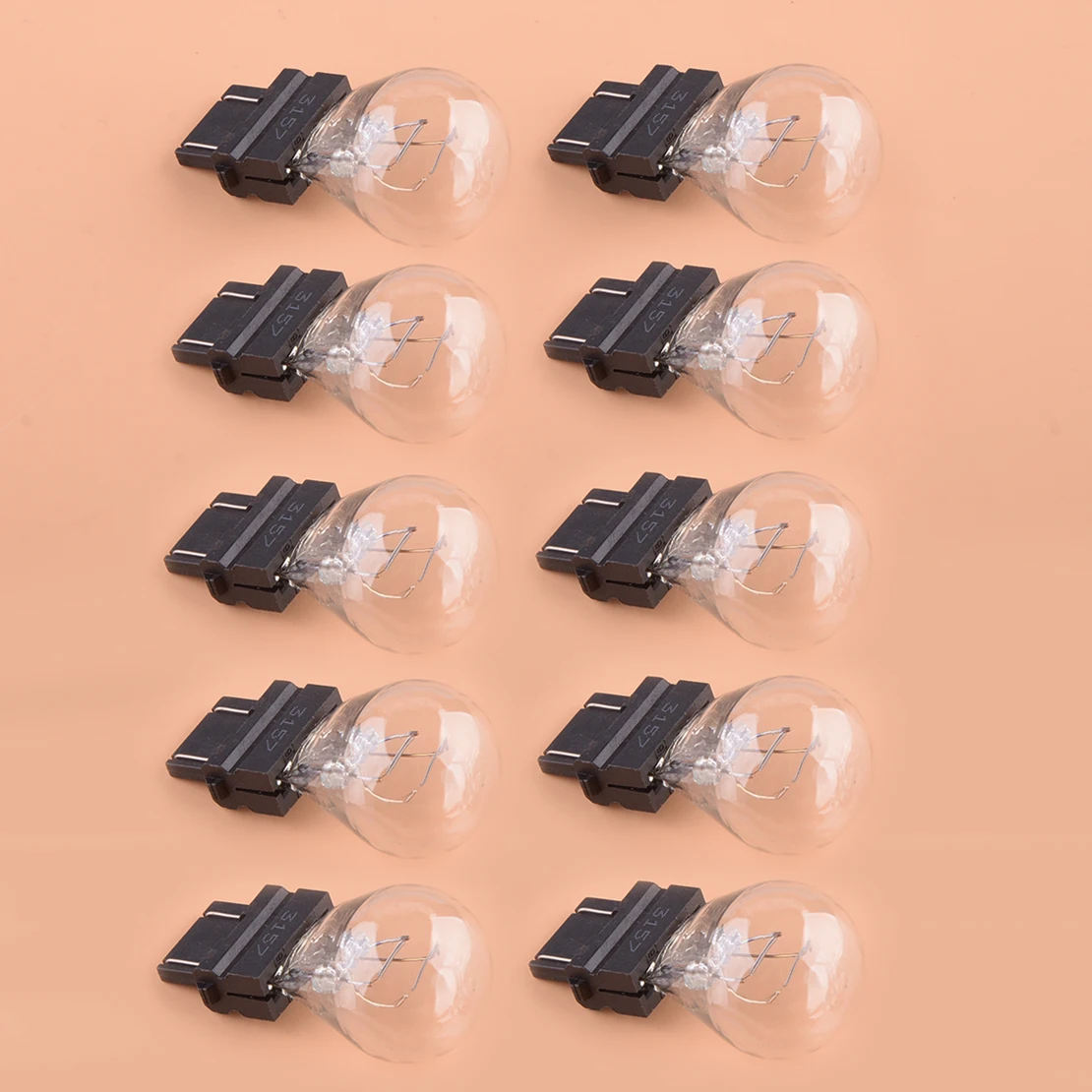 10 шт./комплект 3157 прозрачные стеклянные линзы DRL ходовой сигнал поворота тормозсветильник лампы универсальные 21 Вт 12 в 3000K