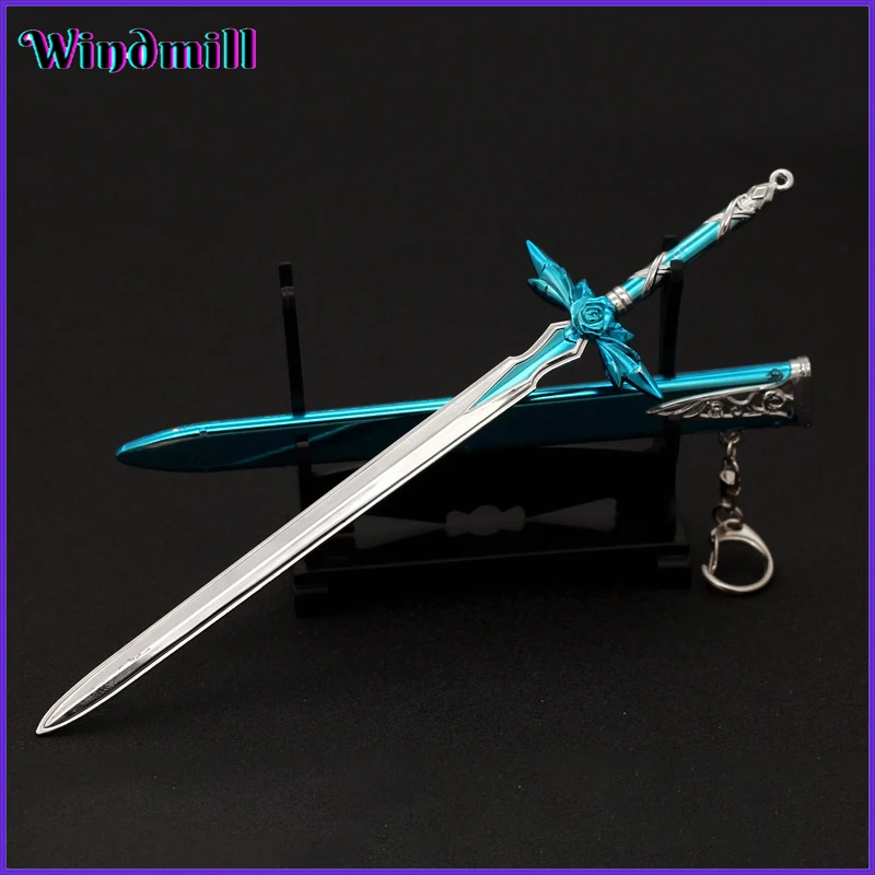 

Sword Art Online Anime Weapons Keychain Sword Model Sword of Blue Rose Katana Swords Samurai Royal Japanese Katana Toys for Boys
