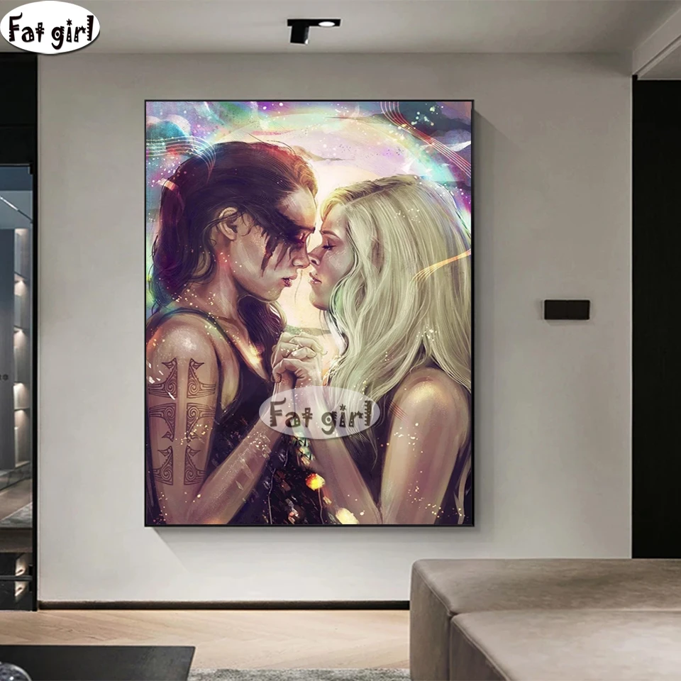 5D алмазная вышивка лесбийские девушки красота живопись полная квадратная