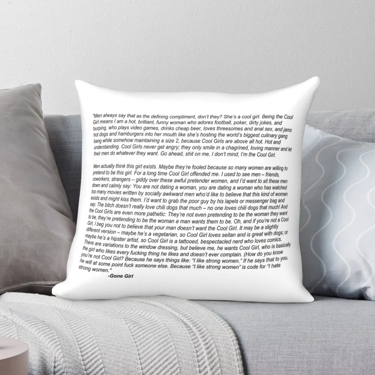 

Крутая девушка Эми Dunne с монологом, вылетел из искусственного полиэстера, льняной бархатной ткани, с принтом, на молнии, декоративный автомо...