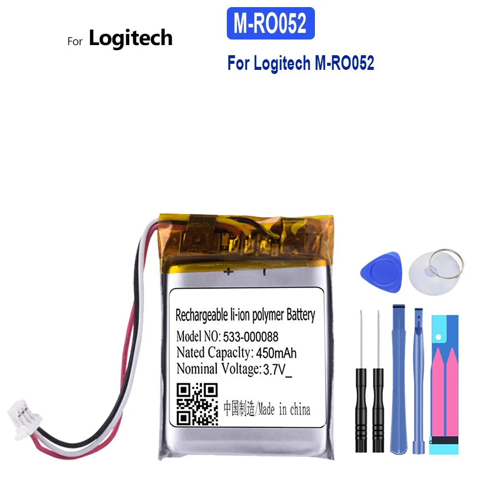 533-000088 910-004362, 910-004374 AHB303450 для Logitech M-RO052, MX Anywhere 2 MX Master Mouse тачпад T650 аккумулятор
