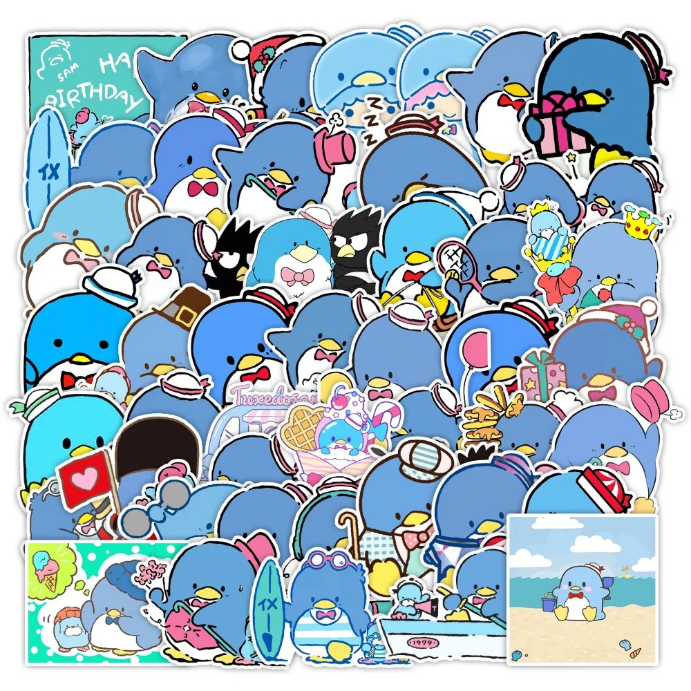 

Sanrio Cartoon Penguin TuxedoSam Stickers Waterproof Skateboard Guitar Suitcase Laptop Graffiti Sticker for Kids Toys Gifts