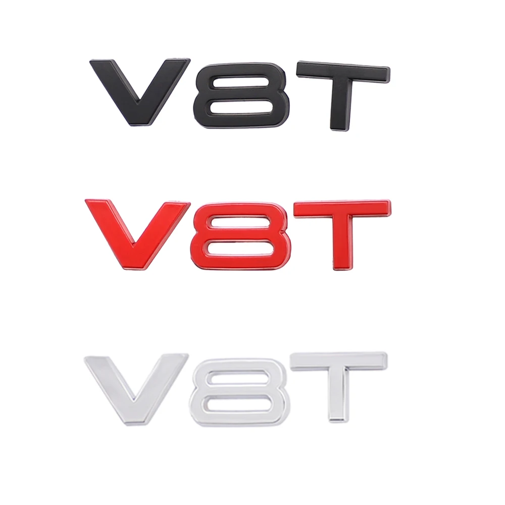 

2Pcs V8T Logo Metal Emblem Badge Decals Car Stickers Accessories Tools for 2019 Honda Accord Bmw F10 Mazda 3bl Changan V7 Alsvin