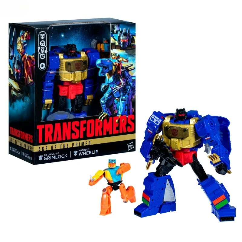 Фото В наличии игрушка Hasbro Transformers G2 Universe Grimlock Autobot Wheelie AGE OF THE PRIMES, фигурка-трансформер, робот, подарок для мальчика. №5